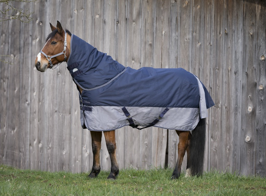 EQUITHÈME Tyrex 600 D Turnout Täcke Navy/Grå 0 g