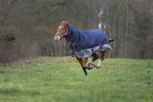 EQUITHÈME Tyrex 600 D Combo Turnout Täckle Navy/Grå 200 g