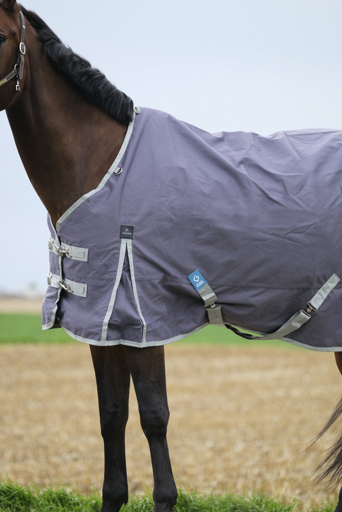 EQUITHEME 'TYREX 1200D' Recycled Turnout Hästtäcke Taupe 50g