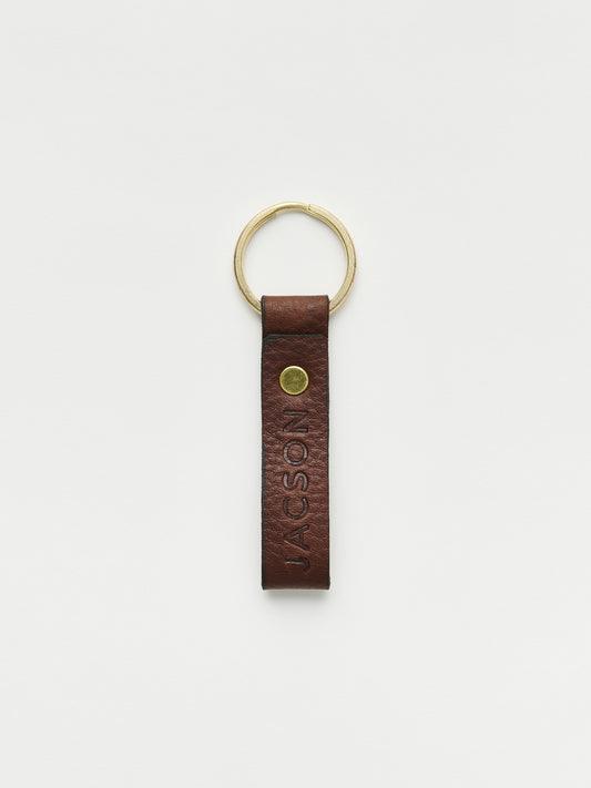 Nyckelring Läder Brun