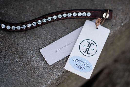 Pannband Kristall Silver Brun