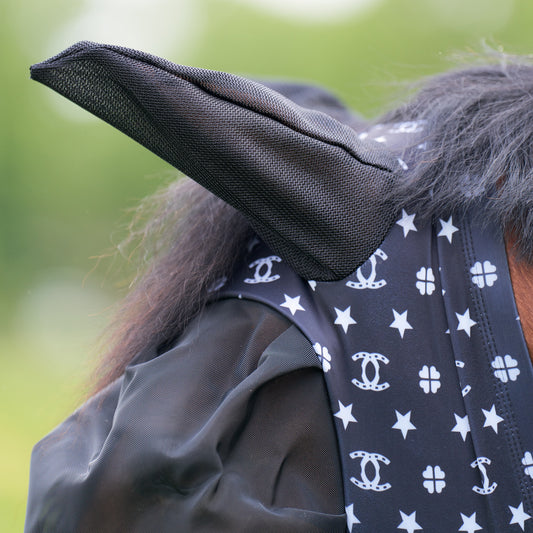 Imperial Riding Flugmask med nos, Svart/Vit