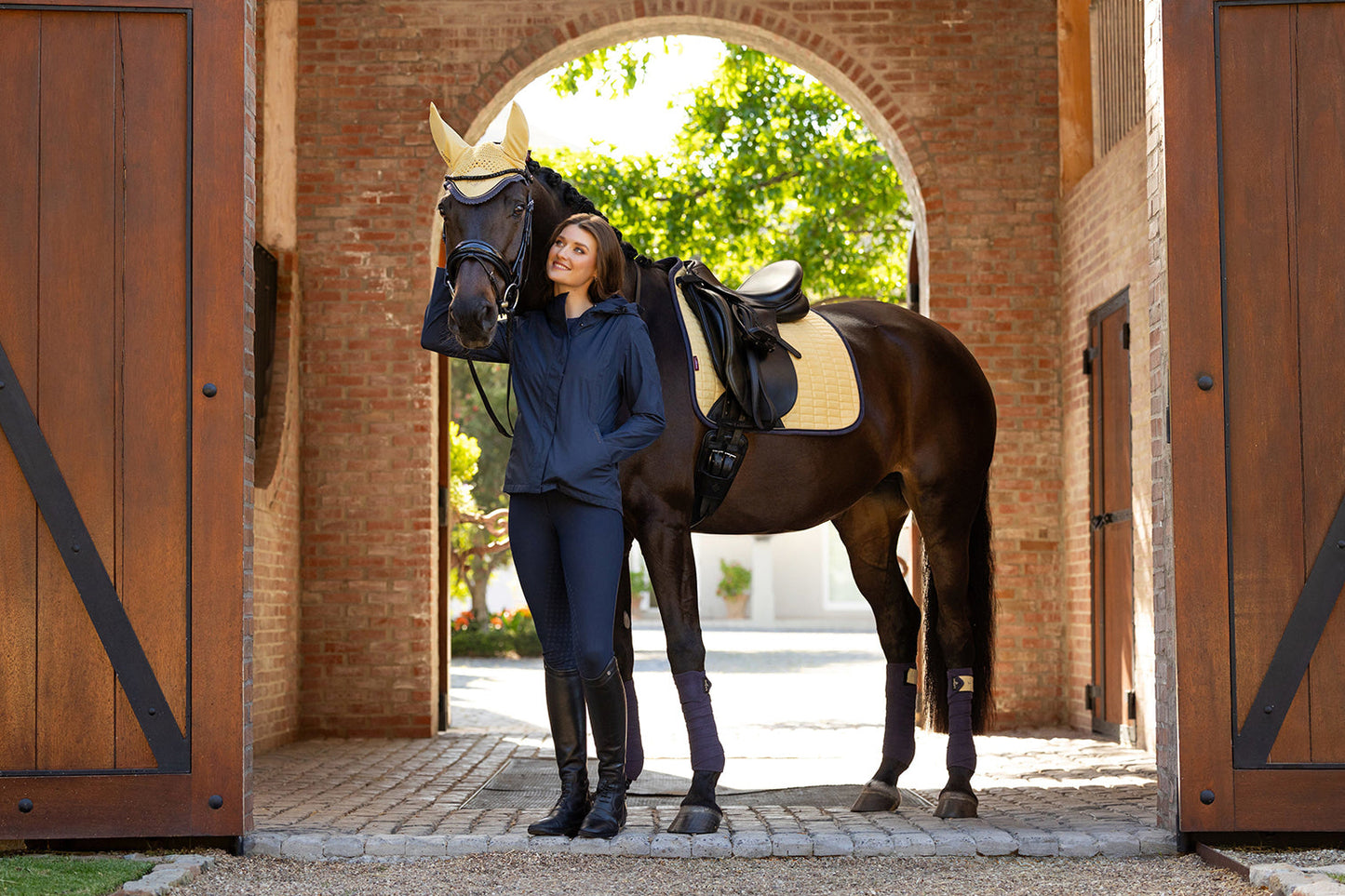 SS25 Suede Dressage Square Mimosa