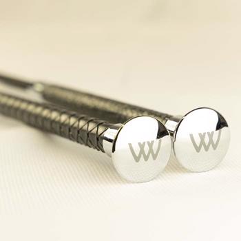 Woof Wear Reptile Dressage Whip | Black - Rose Gold | 110 cm
