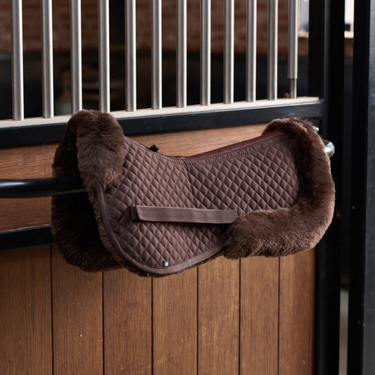 Imperial Riding Sadelpadd med lammull, Brun/Brun