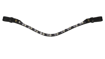 Browband with White/Light Purple/Dark Purple crystals