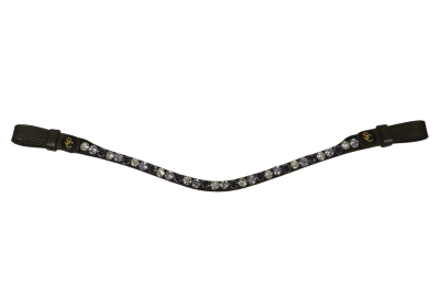 Browband with White/Light Purple/Dark Purple crystals