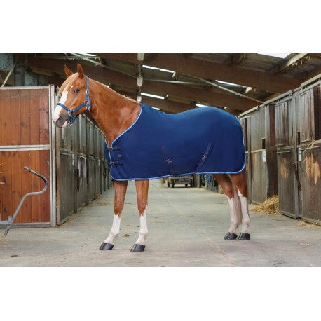 RIDING WORLD - Fleecetäcke Basic m kryssgjordar 135cm - 145cm