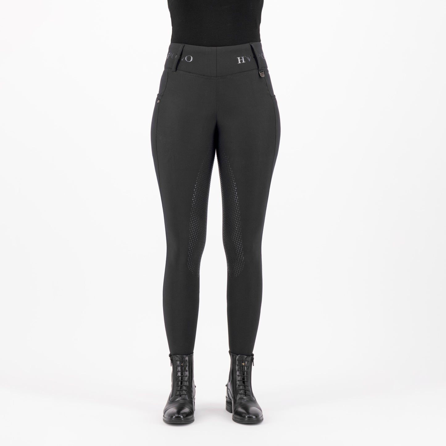 HVPolo Ridtights HVP Favourite FullGrip, Svarta & Vita