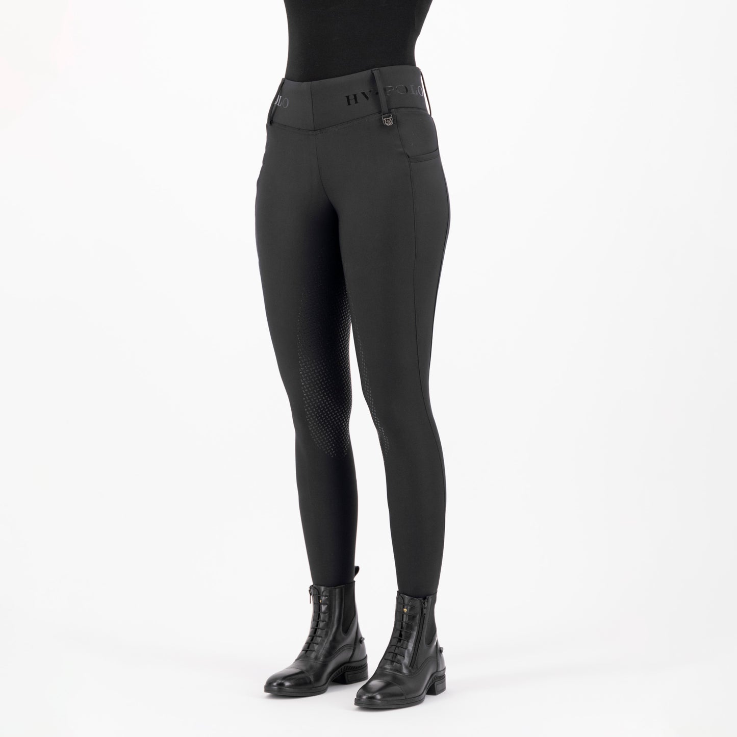 HVPolo Ridtights HVP Favourite FullGrip, Svarta & Vita