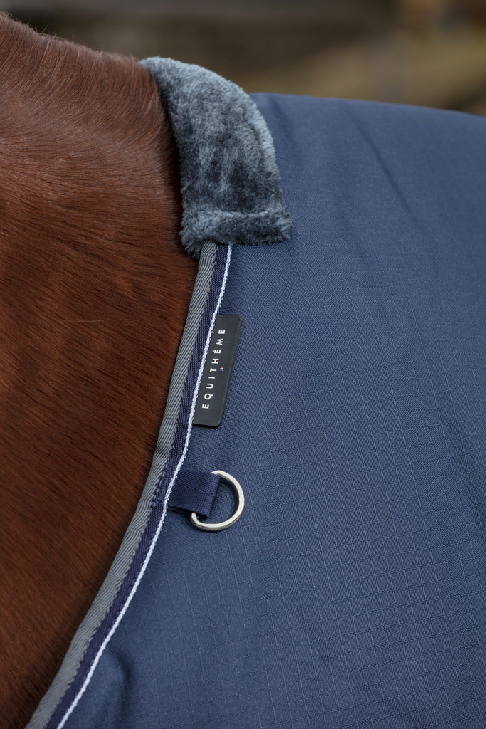 EQUITHÈME Tyrex 600 D Turnout Täcke Navy/Grå 300 g