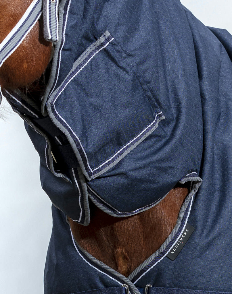 EQUITHÈME Tyrex 600 D Combo Turnout Täckke Navy/Grå 350 g