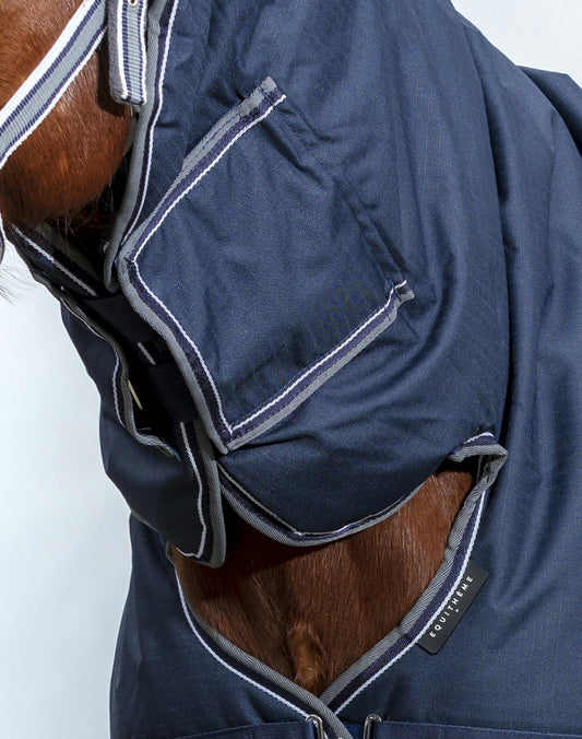 EQUITHÈME Tyrex 600 D Combo Turnout Täckke Navy/Grå 350 g