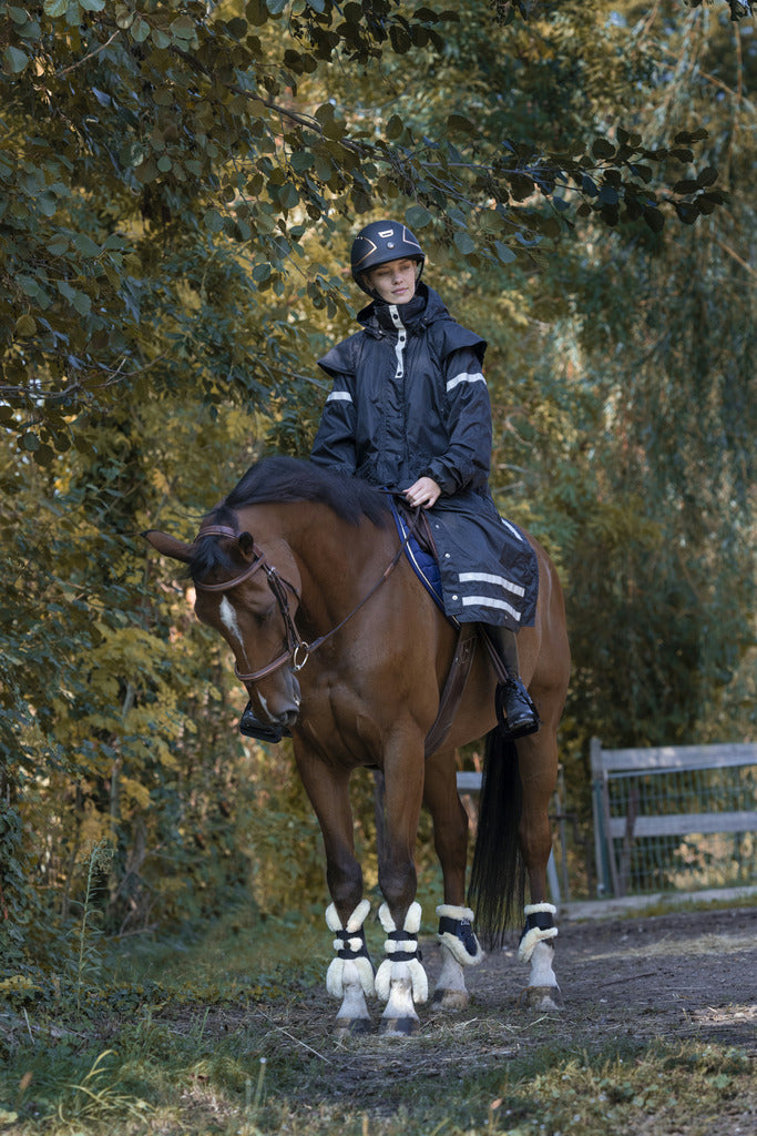 EQUITHEME 'RiderCoat' Regnkappa Svart
