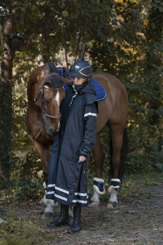 EQUITHEME 'RiderCoat' Regnkappa Svart