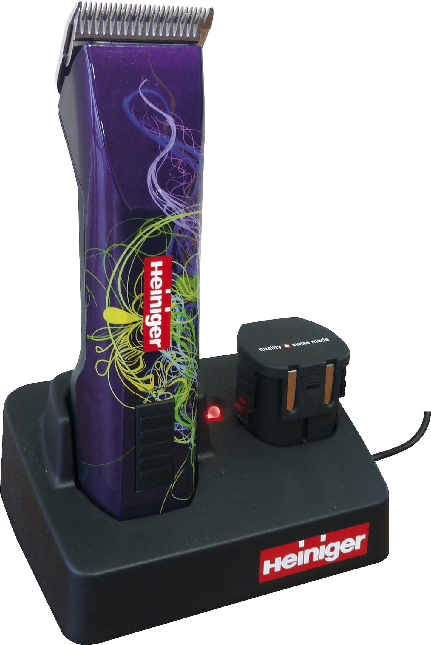 HEINIGER Saphir Style Finishing Klippmaskin Sladdlös lacquered Lila, graphic designs