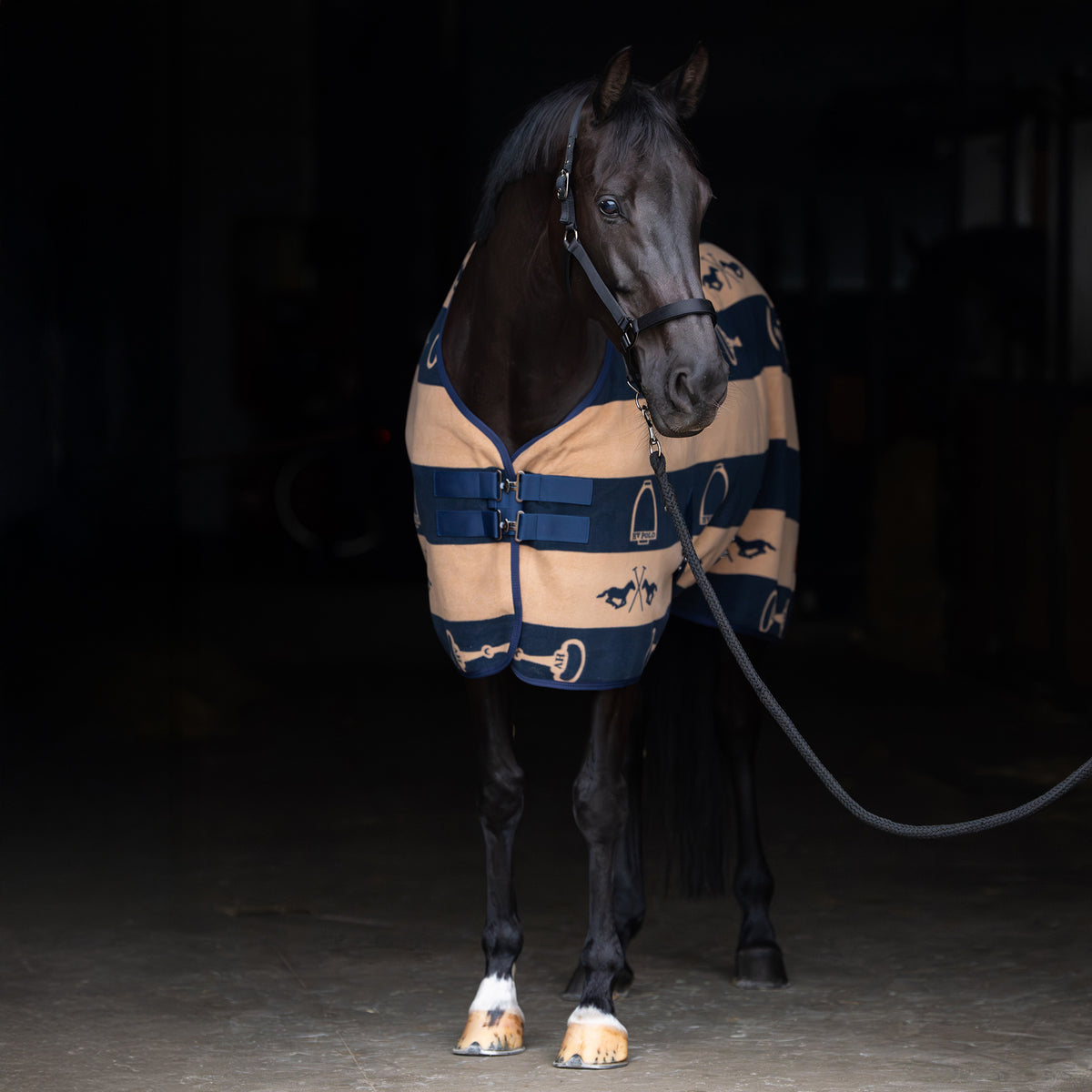 HVPolo Gwenny Fleecetäcke, Blå/Kamel