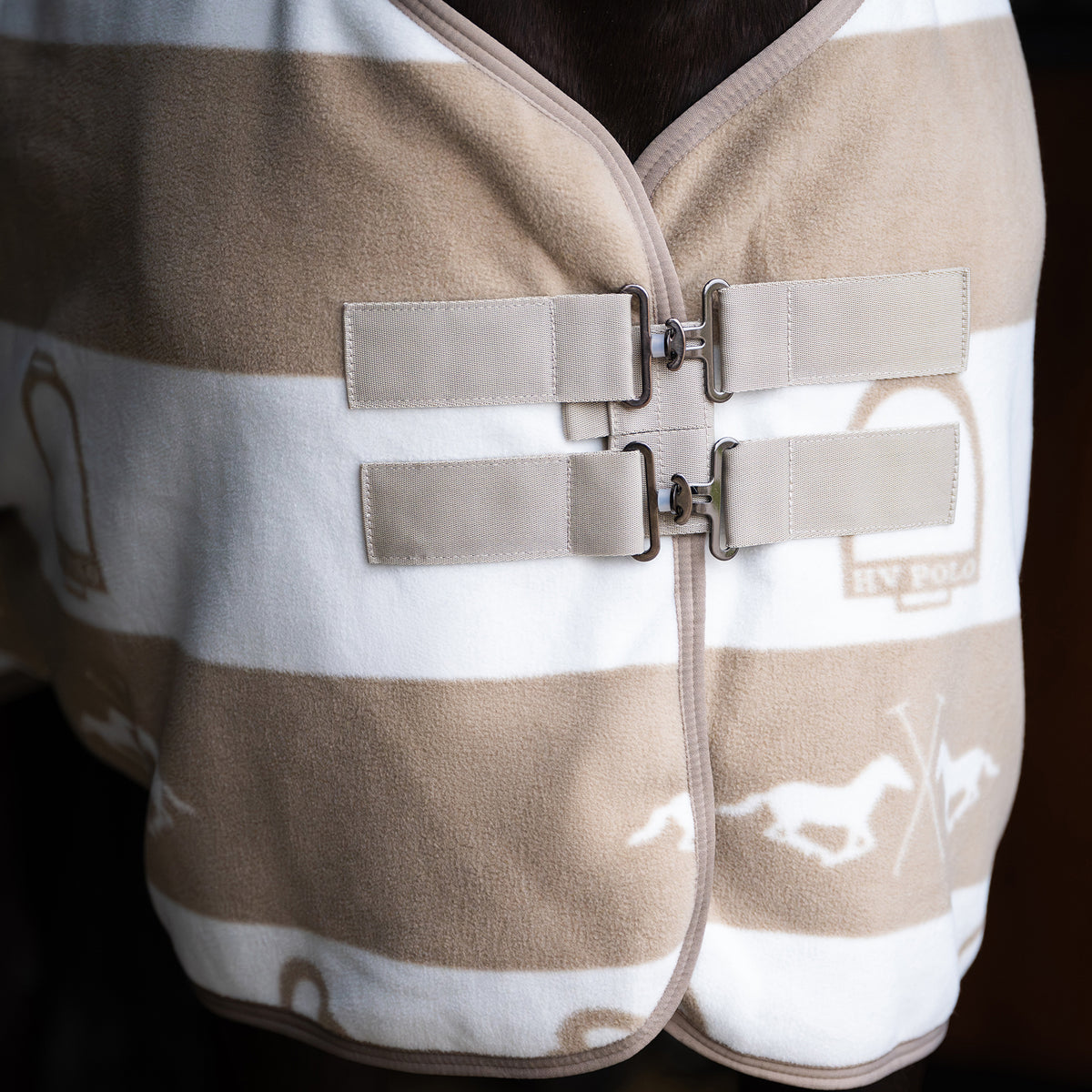 HVPolo Gwenny Fleecetäcke, Beige/Vit