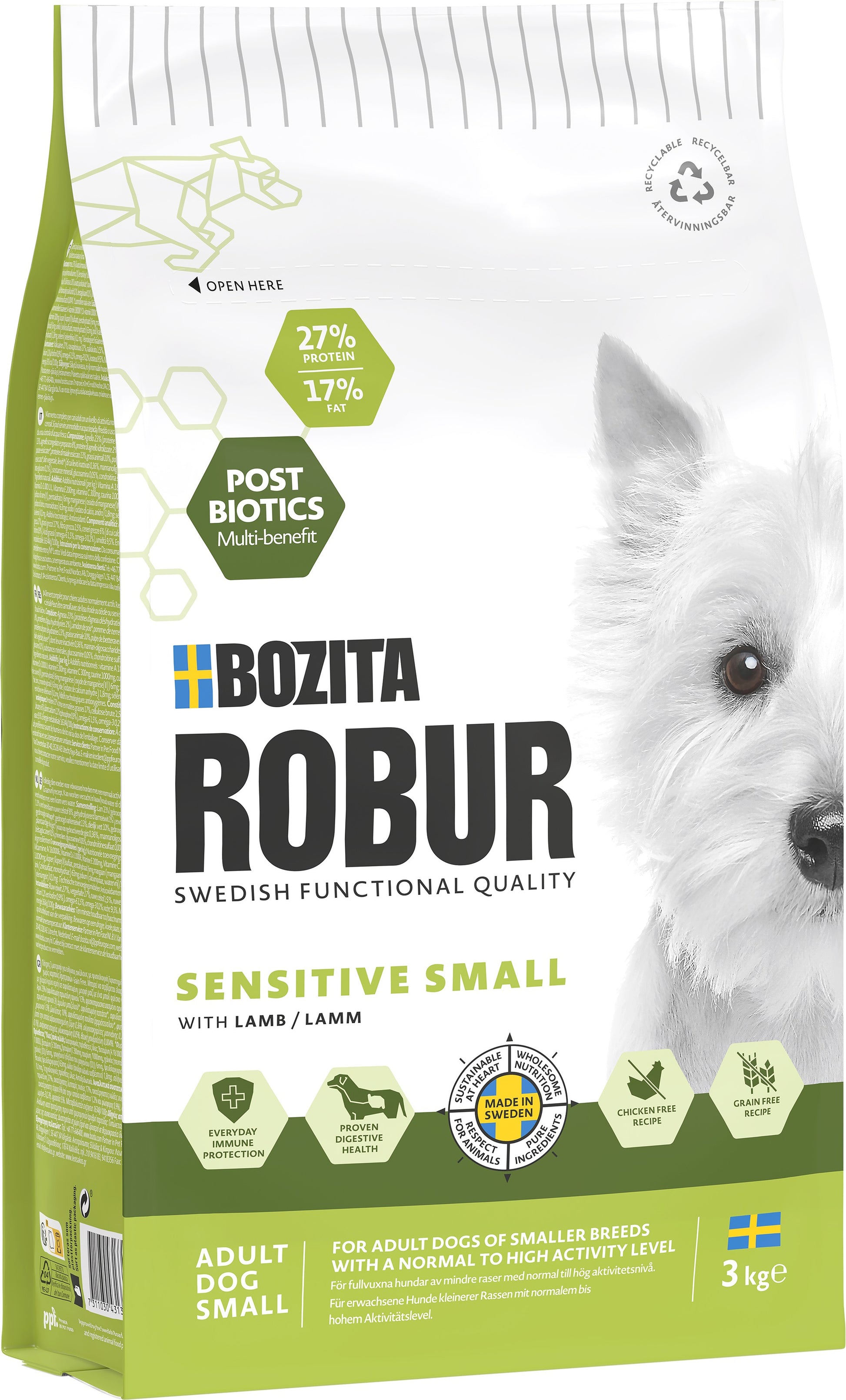 Bozita Robur Adult Small Breed Sensitive Hundfoder