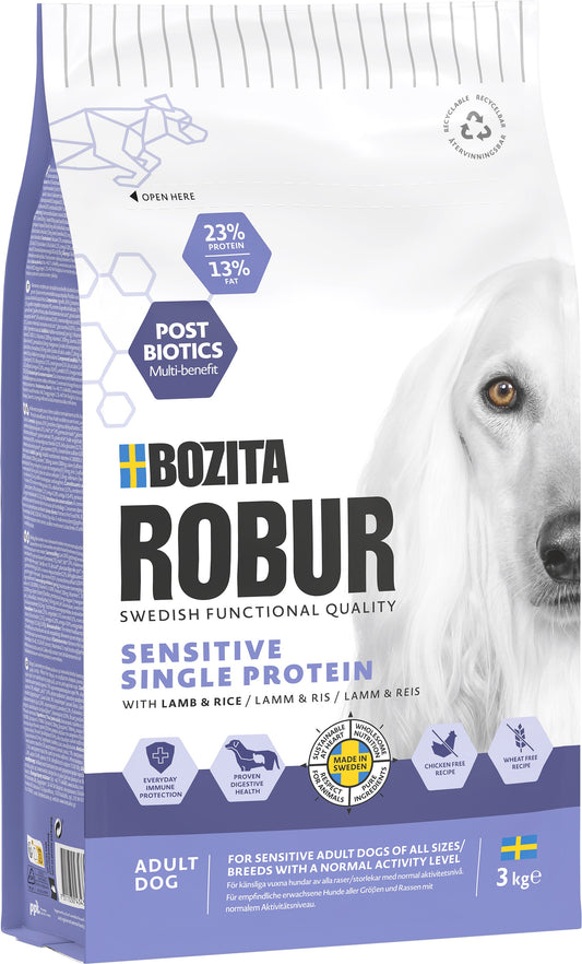 Bozita Robur Adult Sensitive Singel Protein Lamb Hundfoder