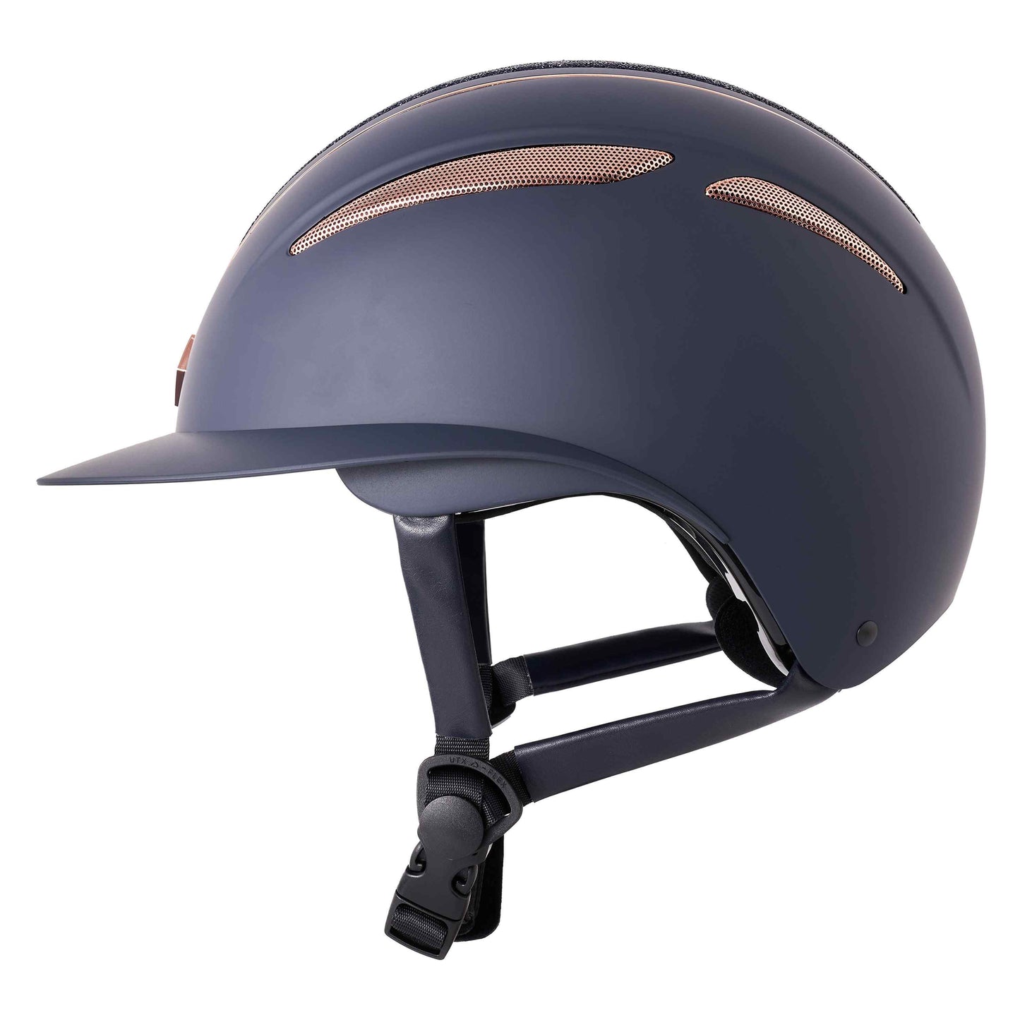 Imperial Riding Riding helmet IRHOlania Deluxe, Stor skärm, Navy/Rosegold