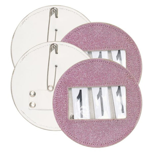 Imperial Riding Nummerlapp IRHGlitter rund, 2-pack, Rosa