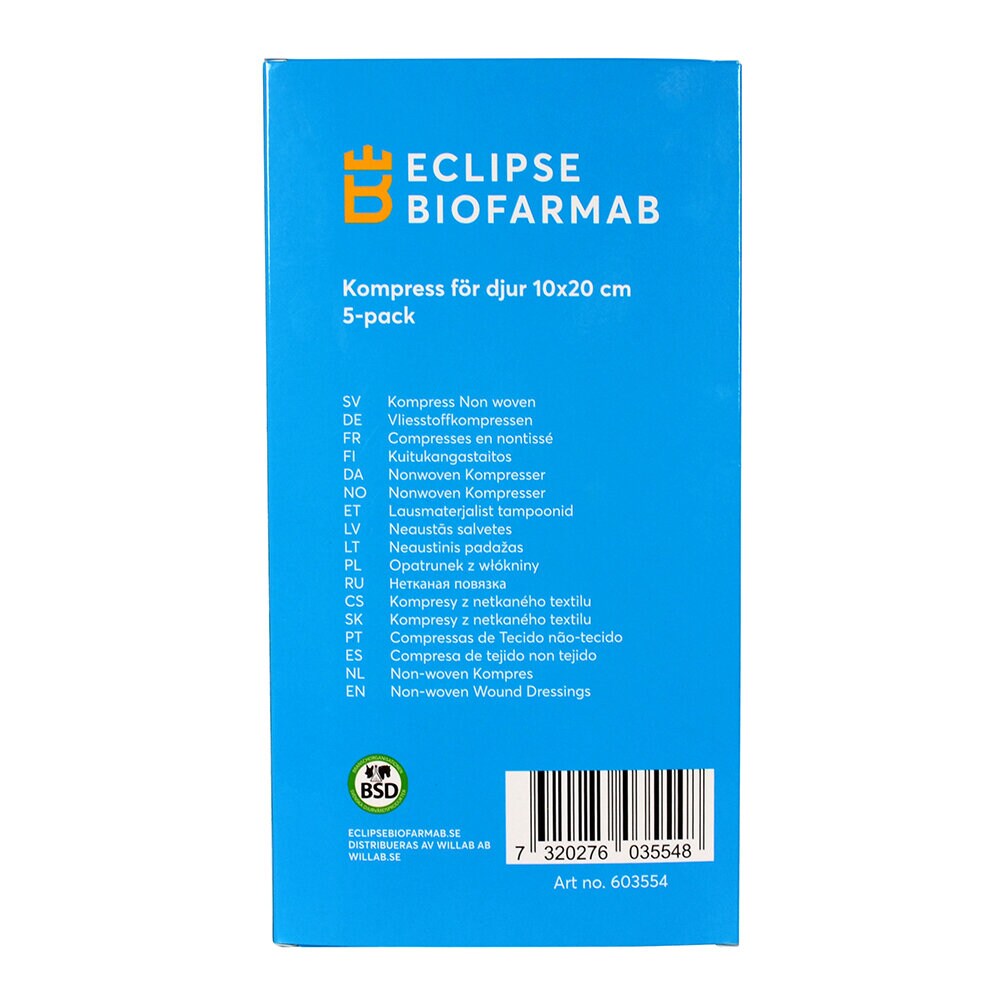 Kompress för djur 10x20 cm 5-pack