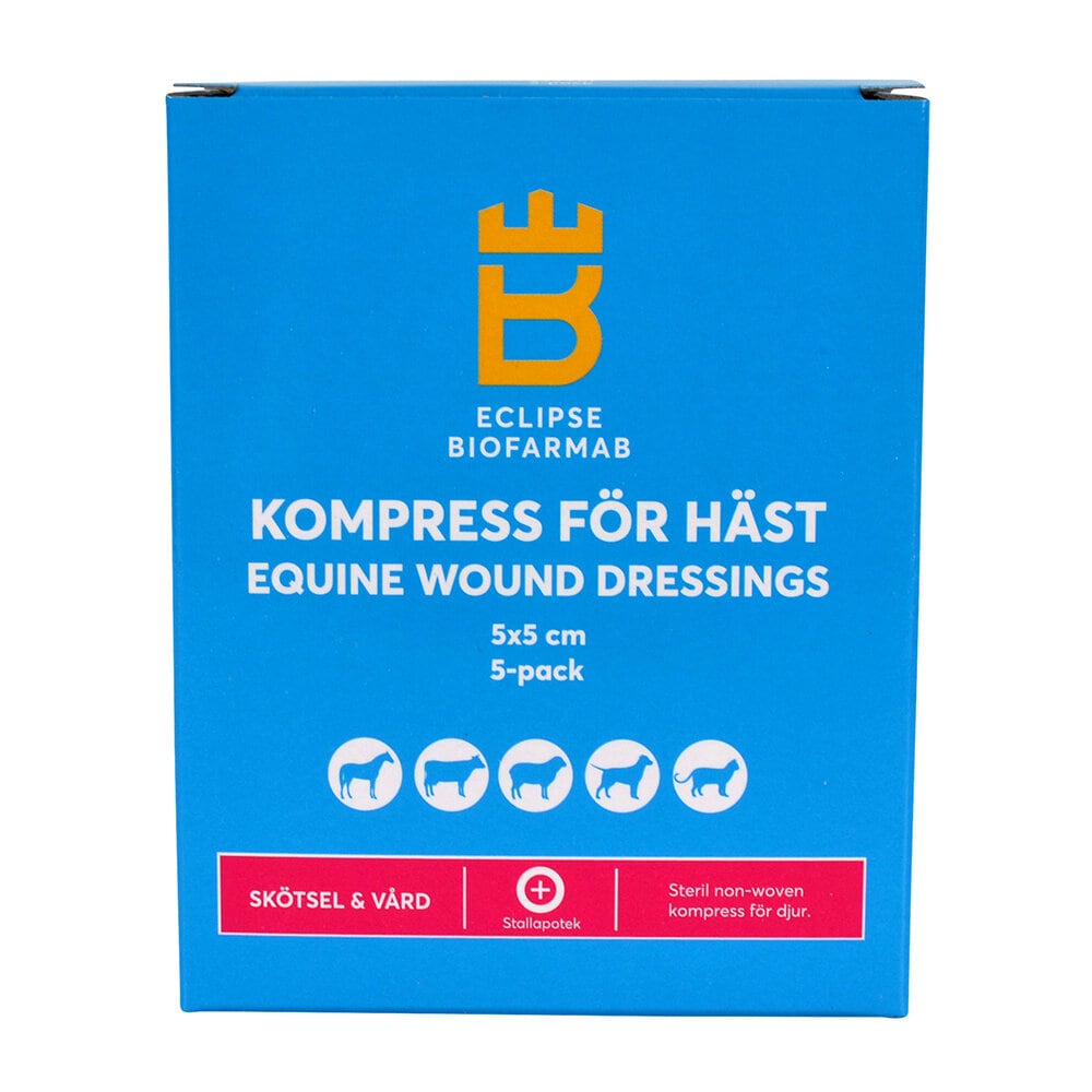 Kompress för häst 5x5 cm 5-pack