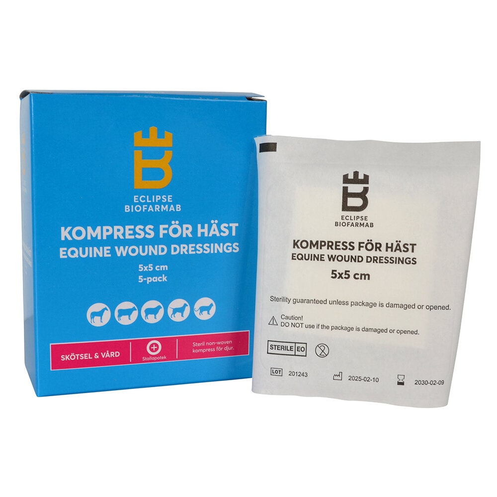 Kompress för häst 5x5 cm 5-pack