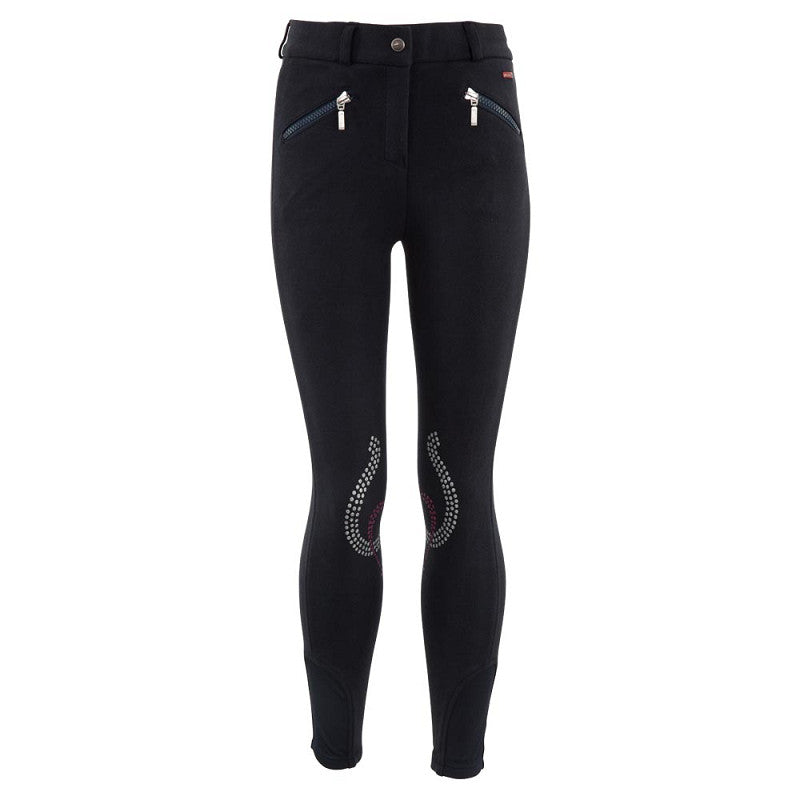 BR Premiere Riding Breeches Poppy Children Silicone Knee Patches