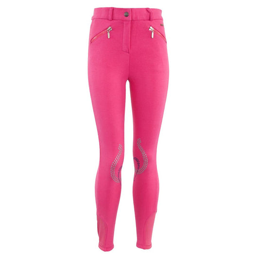 BR Premiere Riding Breeches Poppy Children Silicone Knee Patches