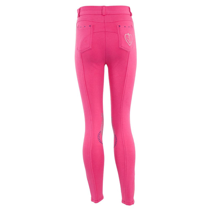 BR Premiere Riding Breeches Poppy Children Silicone Knee Patches