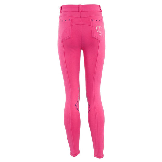 BR Premiere Riding Breeches Poppy Children Silicone Knee Patches