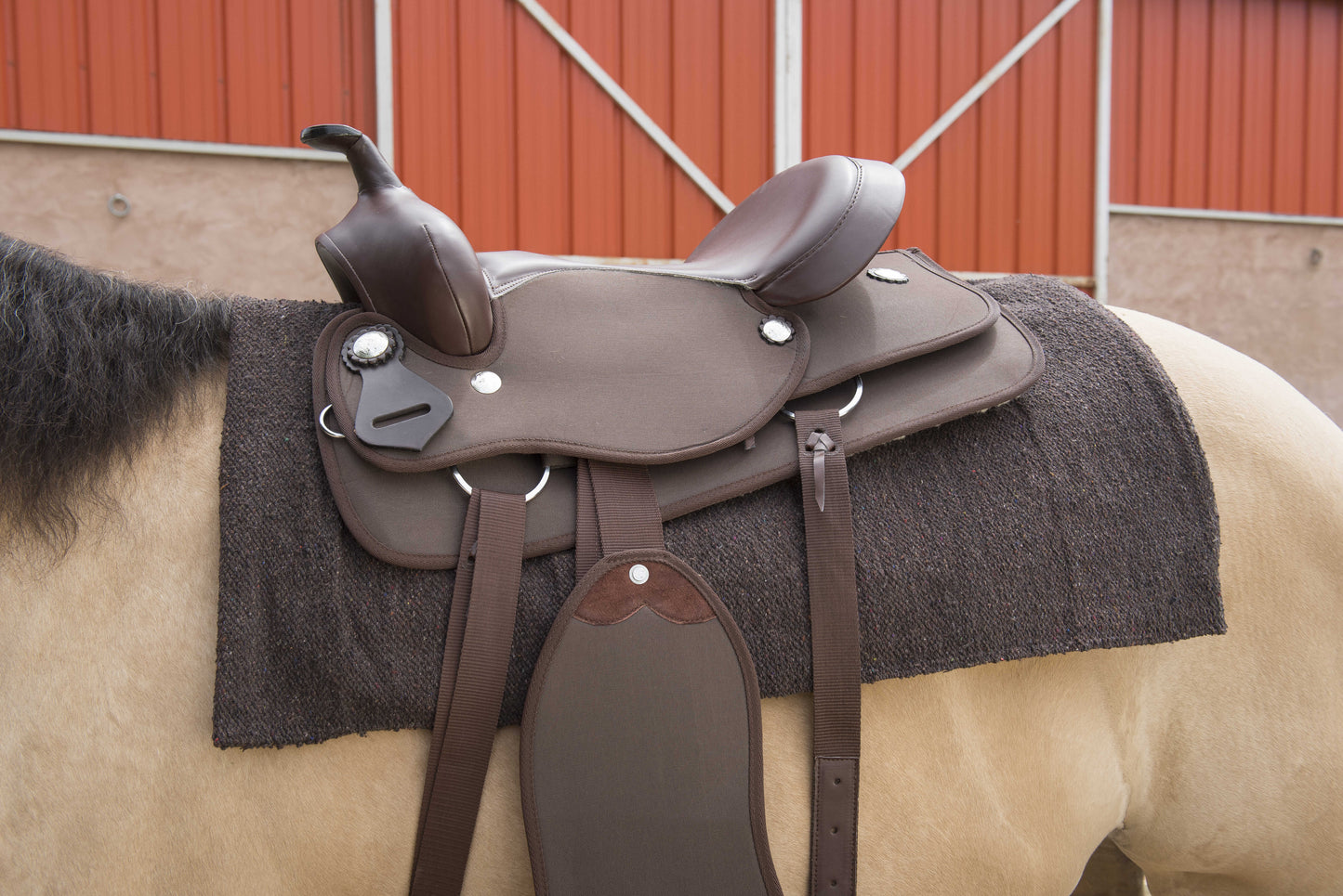 WESTRIDE Navajo saddle pad/filt, enfärgad