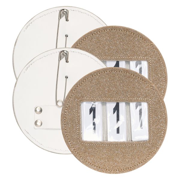 Imperial Riding Competition number IRHGlitter round, set of 2 pcs
