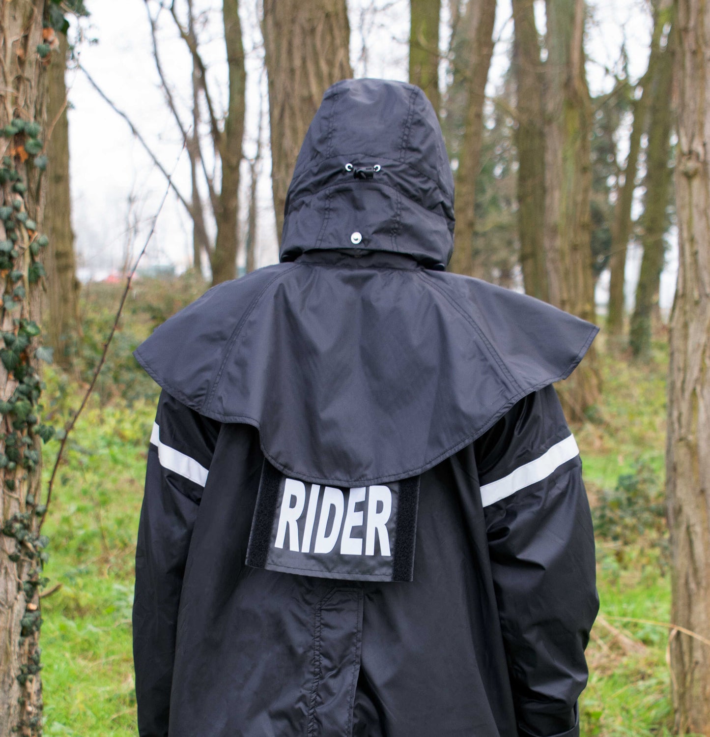 EQUITHEME 'RiderCoat' Regnkappa Svart