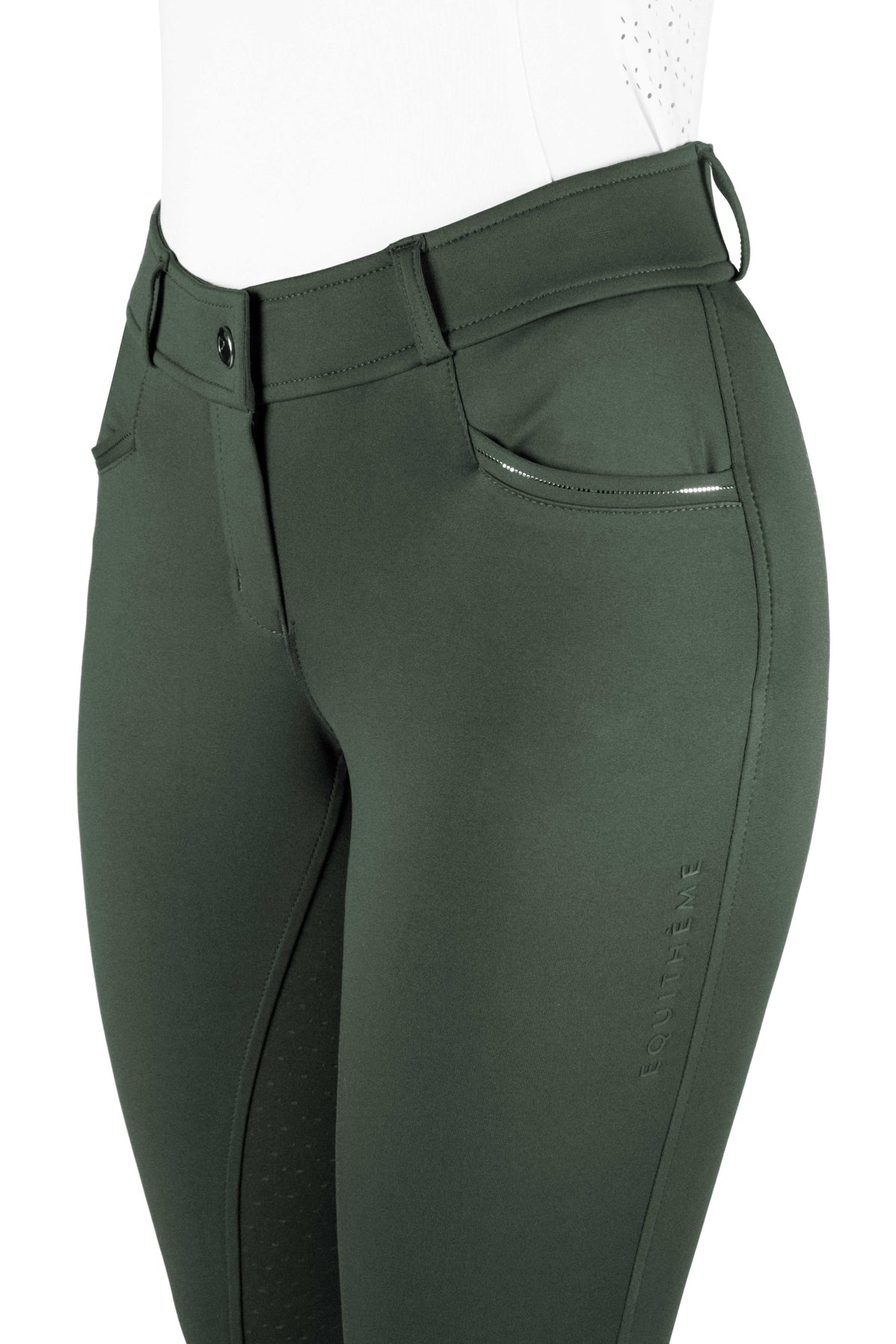 EQUITHÈME EK-Carly Helskodda ridbyxor, Khaki