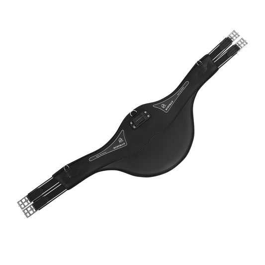 Acavallo Sadelgjord Hopp med Magplatta i Classic Gel & PVC, Svart