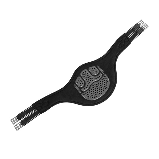 Acavallo Sadelgjord Hopp med Magplatta i Classic Gel & PVC, Svart