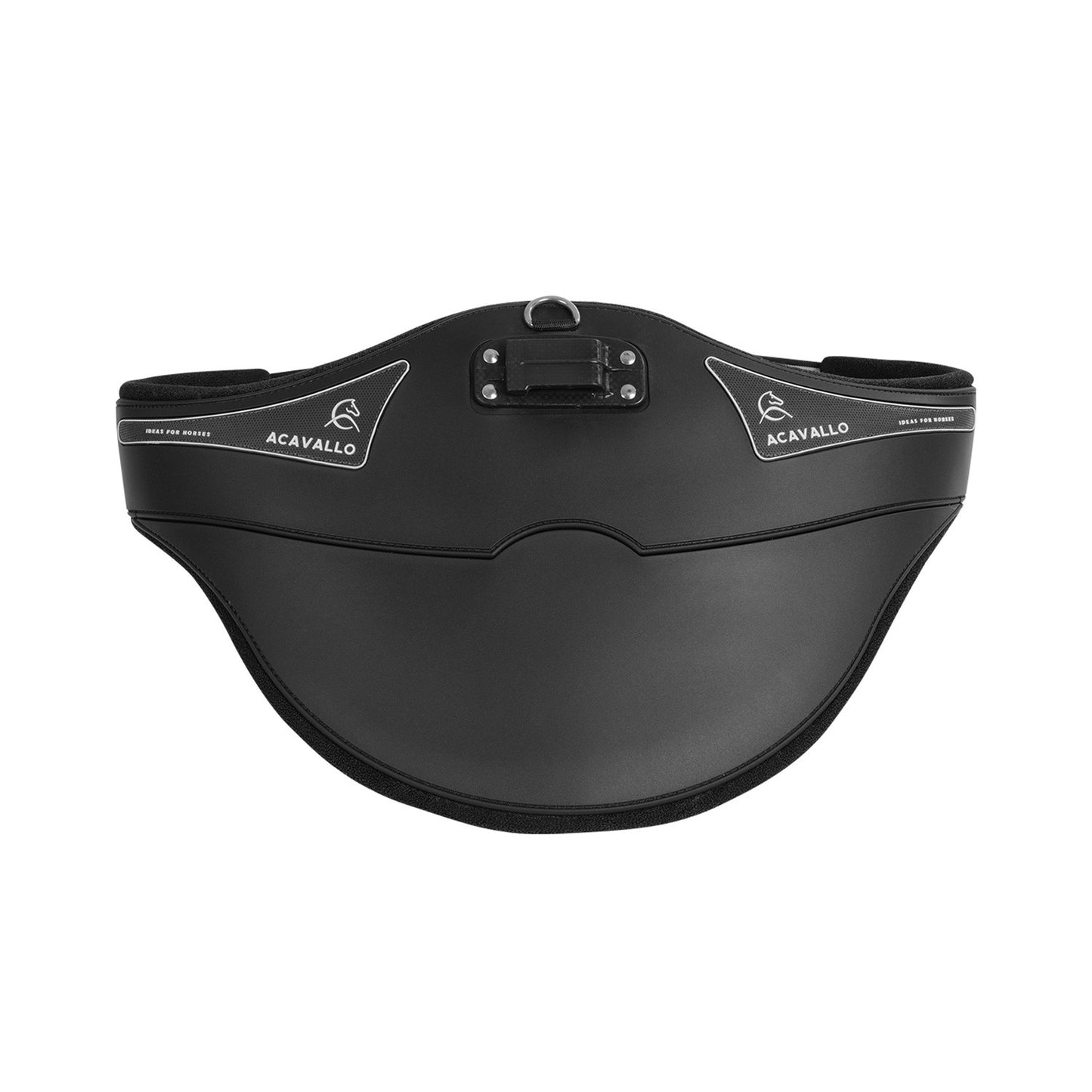 Acavallo Sadelgjord Hopp med Magplatta i Classic Gel & PVC, Svart