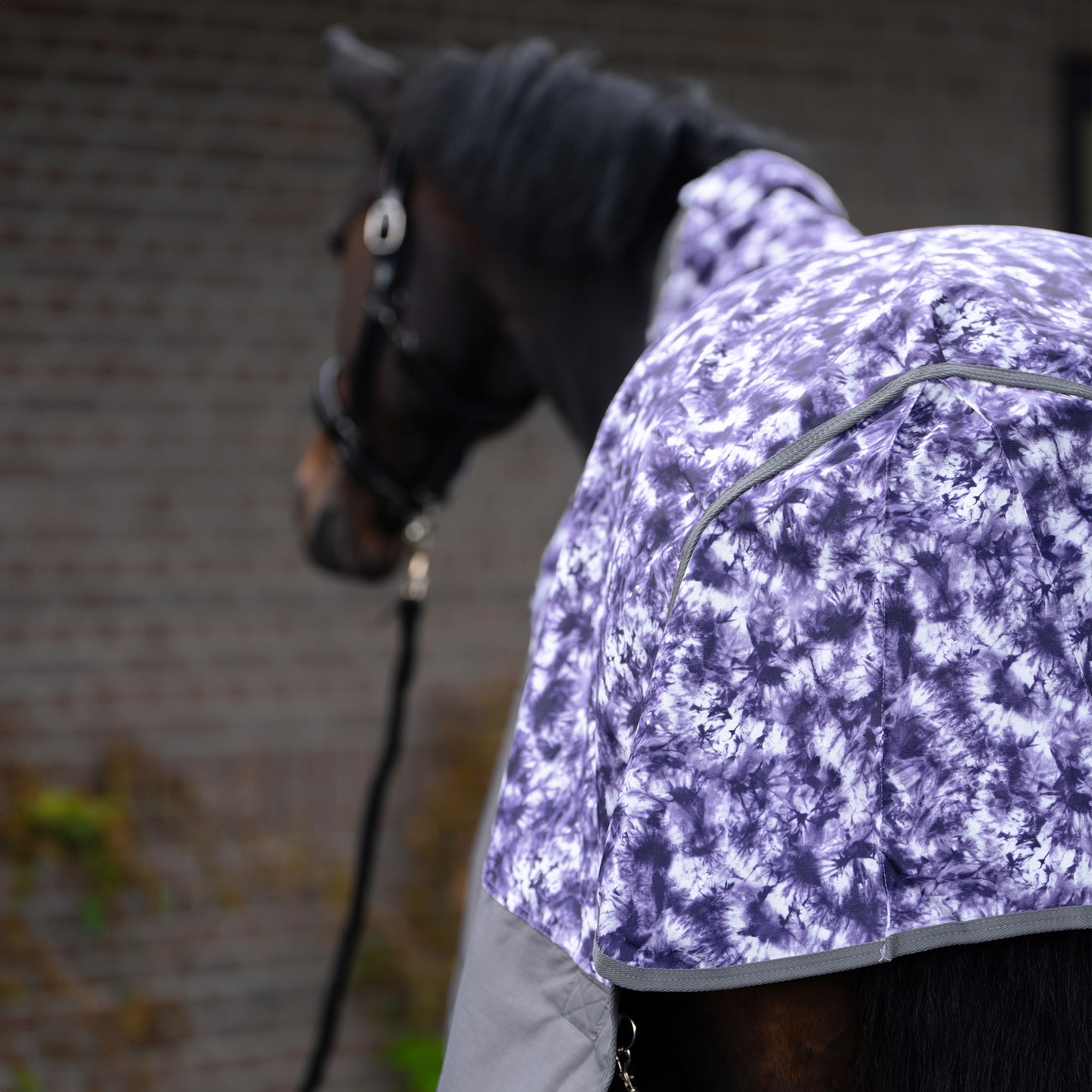 Imperial Riding IRHSuper-dry Regntäcke Halvhals, 0gr, Lila/Grå, st 135-145cm