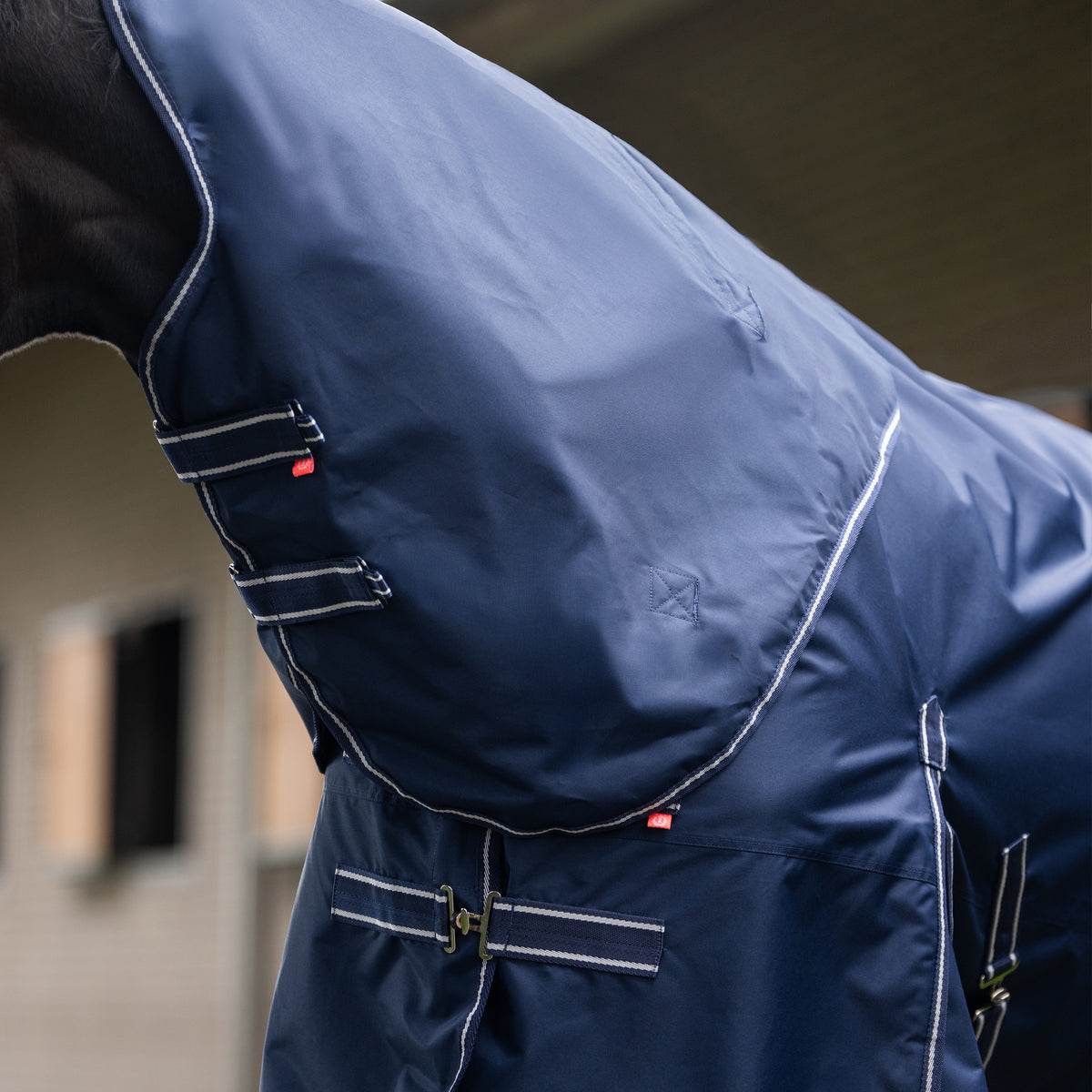 Imperial Riding Utetäcke IRHBasic med avtagbar Hals, 0g, Fleecefoder, Marinblå