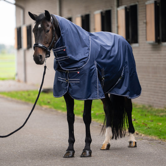 Imperial Riding Utetäcke IRHBasic med avtagbar Hals, 0g, Fleecefoder, Marinblå