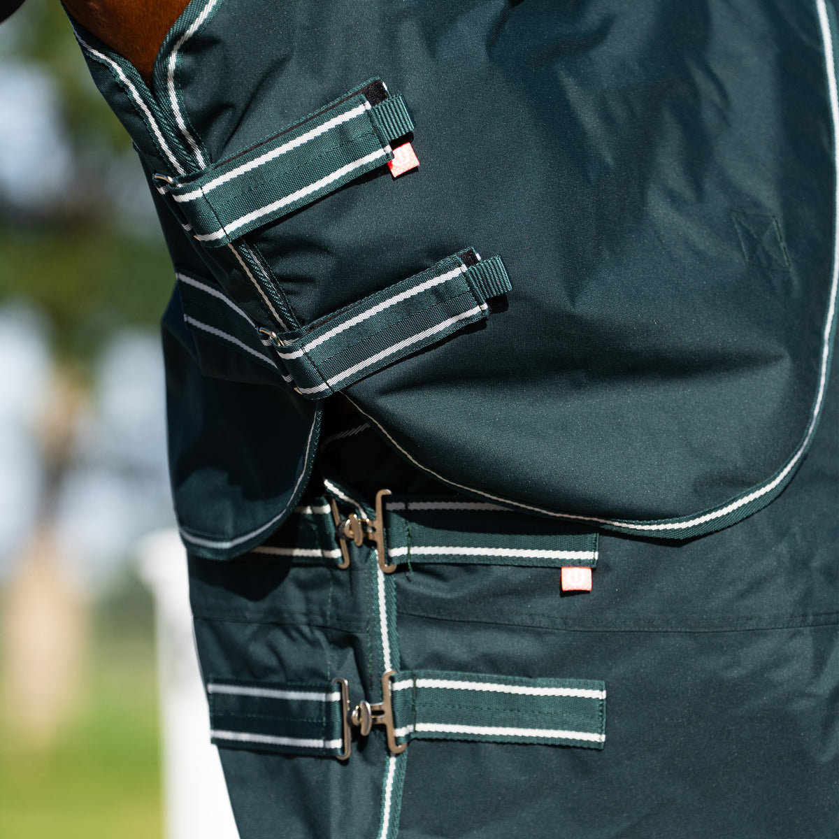 Imperial Riding Utetäcke IRHBasic med avtagbar Hals, 0g, Fleecefoder, Grön