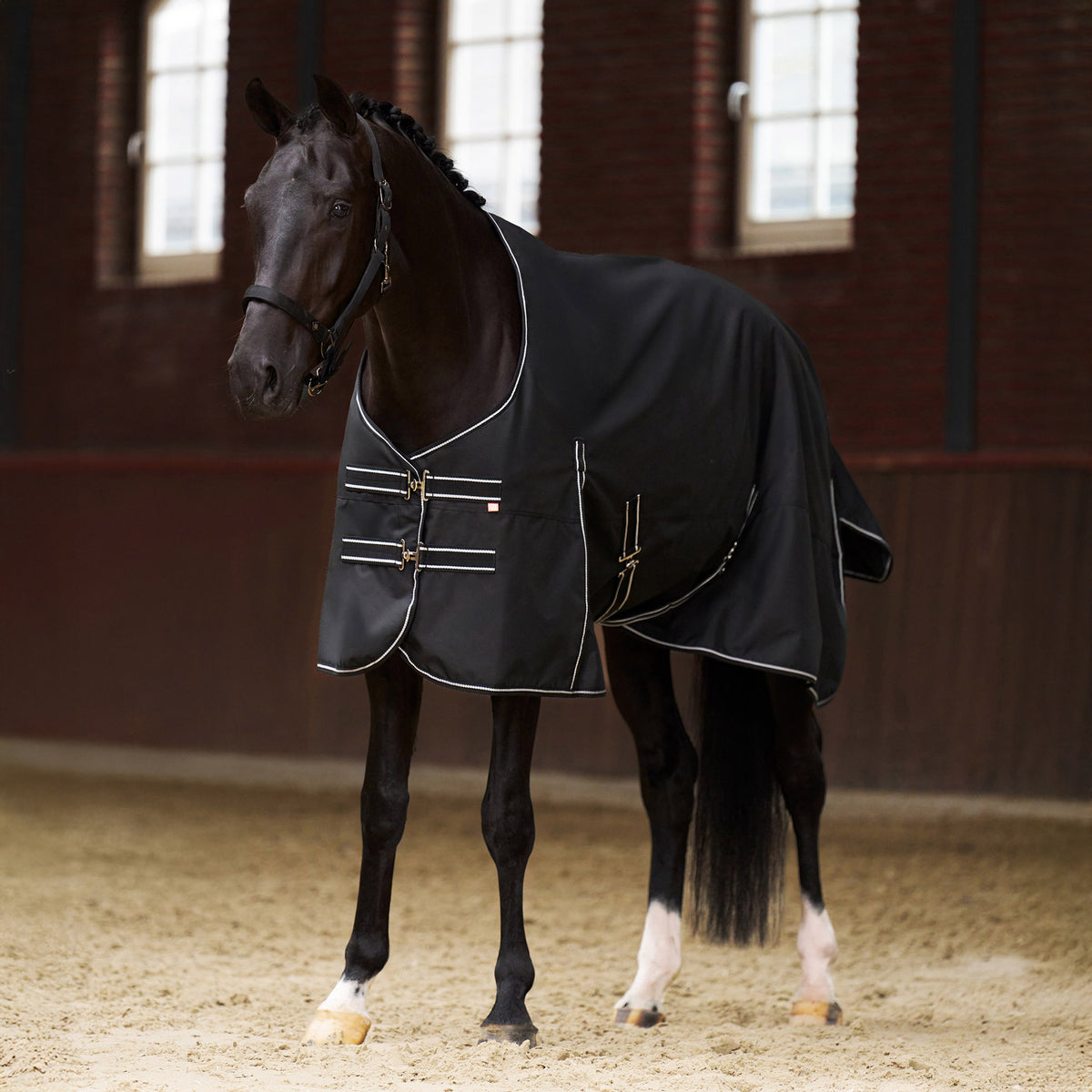 Imperial Riding Utetäcke IRHBasic, 0g med Fleecefoder, Svart