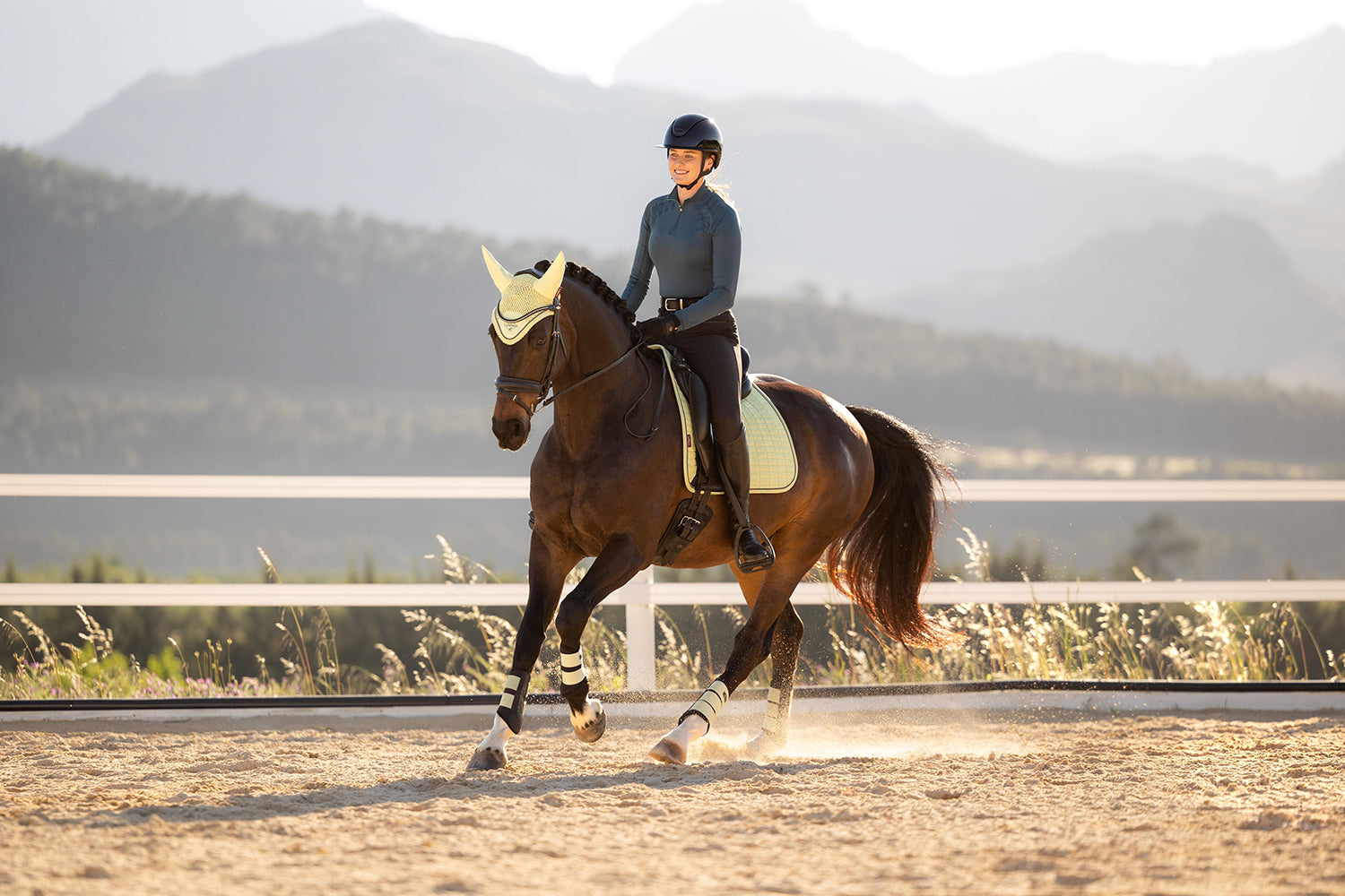 SS26 Suede Dressage Square Macaron