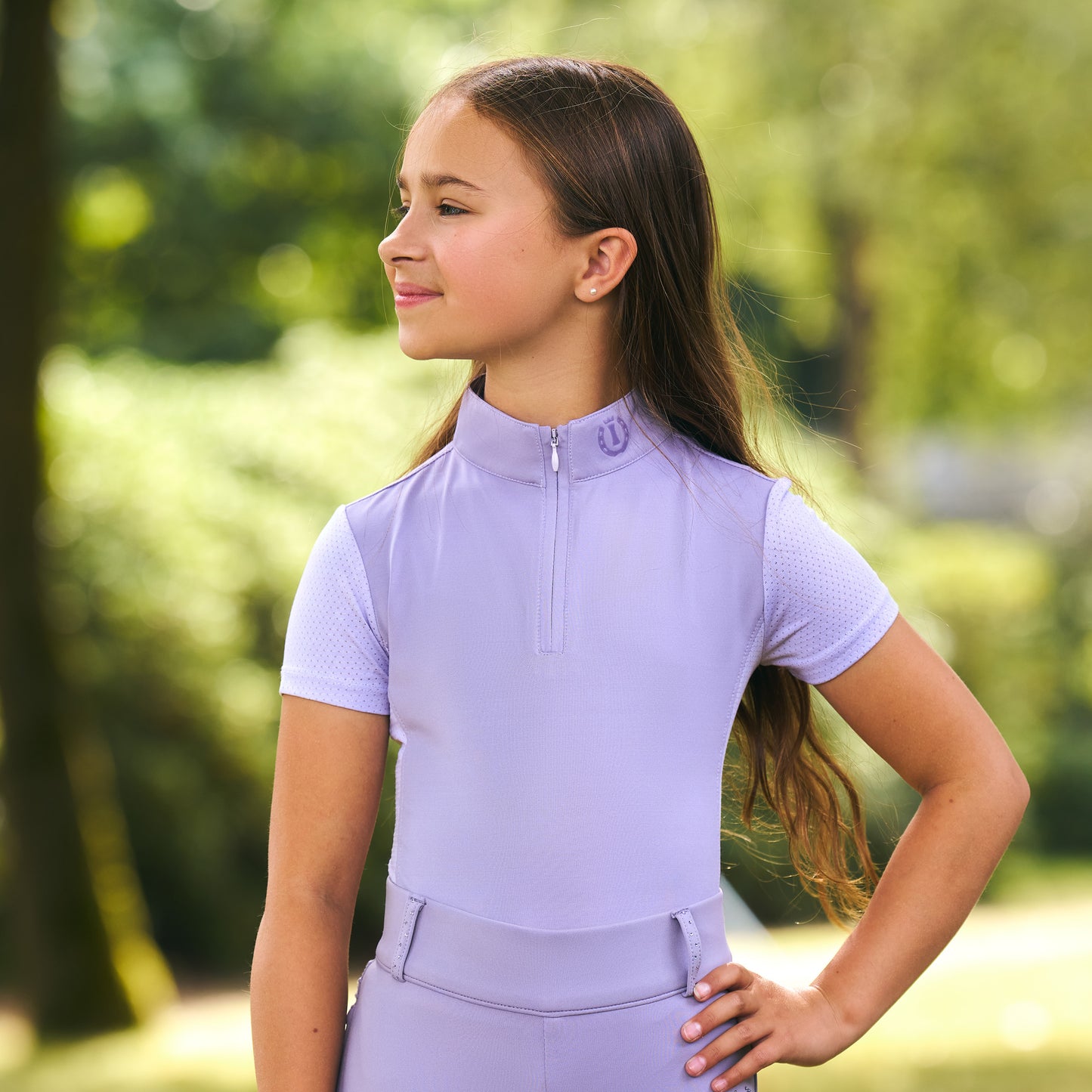 Imperial Riding Junior Top IRHJamy Mesh, Rosa, Lavendel