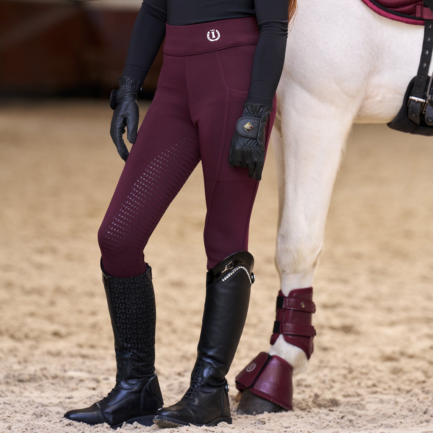 Imperial Riding IRHTessy - Ridtights Barn, Fullskoning, Plommon