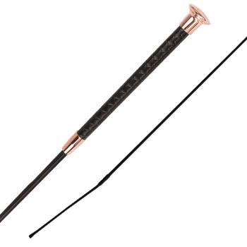 Woof Wear Reptile Dressage Whip | Black - Rose Gold | 110 cm