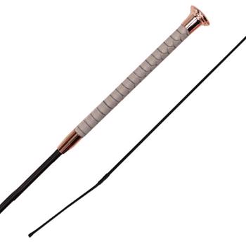 Woof Wear Reptile Dressage Whip | Black - Rose Gold | 110 cm